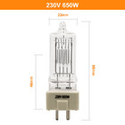 230V 650W التصوير الفوتوغرافي فيديو فيلم خفيف والتلفزيون ضوء المرحلة التنغستن هالوجين ضوء دافئ