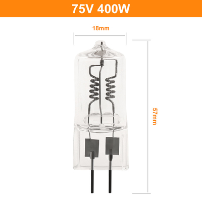 75V 400 Watt Halogen Bulb Single End GX6.35 متوسط ​​الجهد العالي