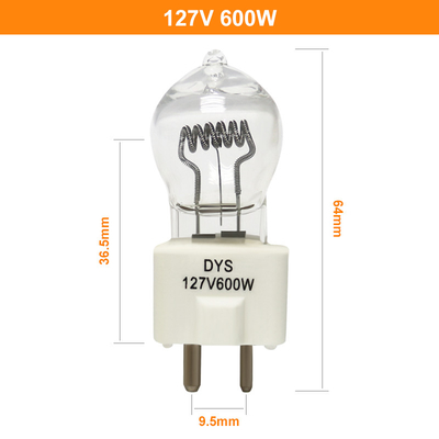 127V 600W لمبة هالوجين Gy9.5 مصباح فيلم العارض المرحلة الإضاءة الكرة DYV BHC Dys مصباح