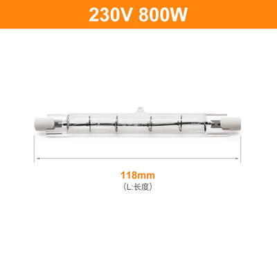 230V 800W R7s لمبة هالوجين 118mm عكس الضوء مصباح هالوجين خطي مزدوج النهاية