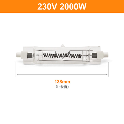 230V 2000 وات كوارتز مصباح هالوجين مزدوج نهاية المصباح الكهربائي R7s مصباح حراري