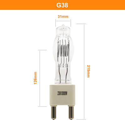 230V 3000W البحرية الكشاف لمبات قارب هالوجين ضوء G38 3200K المرحلة استوديو