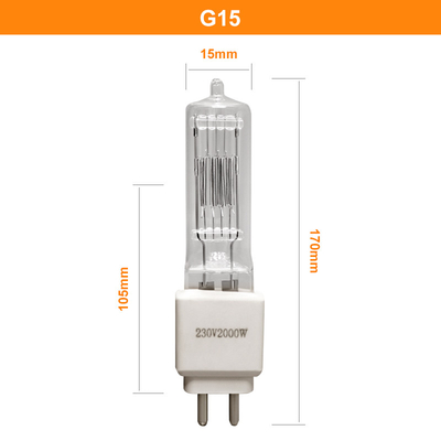 230v 2000 Watt Quartz Iodine Lamp G15 انفجار برهان عالي الطاقة