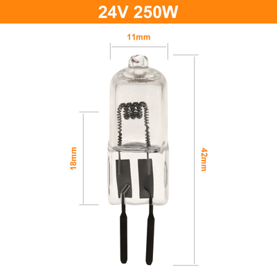 24V 250 وات الكوارتز لمبة الهالوجين مصباح الإسقاط إضاءة المرحلة 50 ساعة GY6.35 المقبس