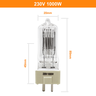 230V Gy9.5 Base Halogen Quartz Bulb 1000w Single Ended Stage Studio Lamp 3200K