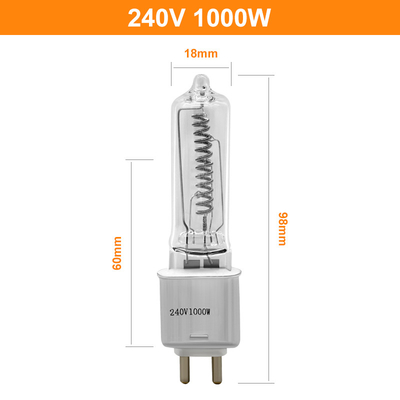 G9.5 240V 1000w مصباح هالوجين من التنجستن بمرحلة واحدة ومصباح استوديو