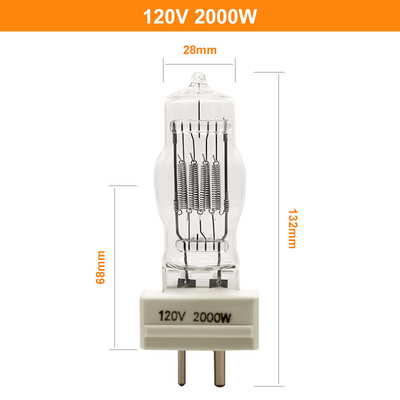 GY16 2000W 120v لمبة الهالوجين لمبات الكشاف البحرية المعتمدة من CE