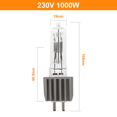 G9.5 2 Pin Halogen Bulb Lamp 230V 1000W Studio Single Ended 250h