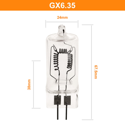 230V 1000W GX6.35 لمبة جهاز عرض مصباح صورة الشعلة 3300k 15h 67.5mm الترفيه