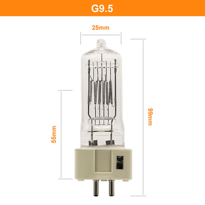 230V 1000w مصباح الكوارتز G9.5 مصابيح الهالوجين اثنين دبوس