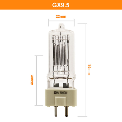 230V 1000W GX9.5 الكوارتز لمبات الهالوجين المتوافقة مصباح سيلفانيا البصري للصور