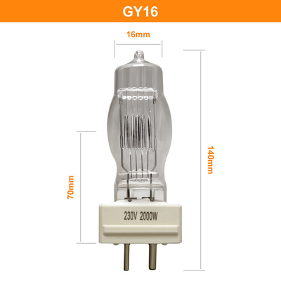 GY16 2000w مصباح هالوجين مفرد 230 فولت لـ Osram 64788 CP / 72 FTM