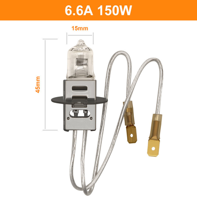 6.6A 150 وات كوارتز لمبة هالوجين لومينز 2400lm PK30d JIF J1 / 83 ذكر أنثى موصل مطار