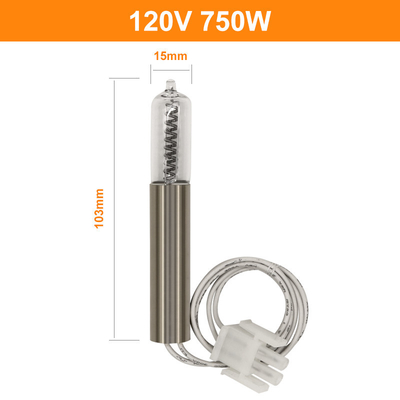 120V الكوارتز التنغستن مصباح هالوجين 750 واط G9.5 الكوارتز لمبة تغلف الأشعة تحت الحمراء