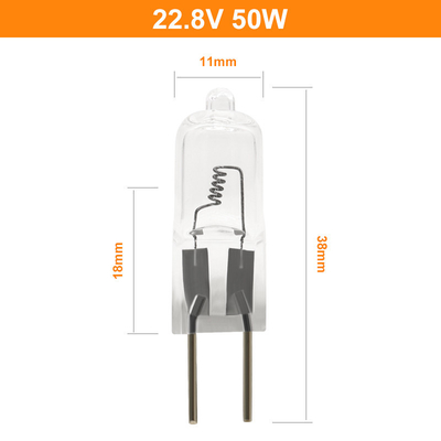 22.8V 50W مصباح هالوجين ذو طرف واحد مصباح مسرح تشغيل خيوط محورية