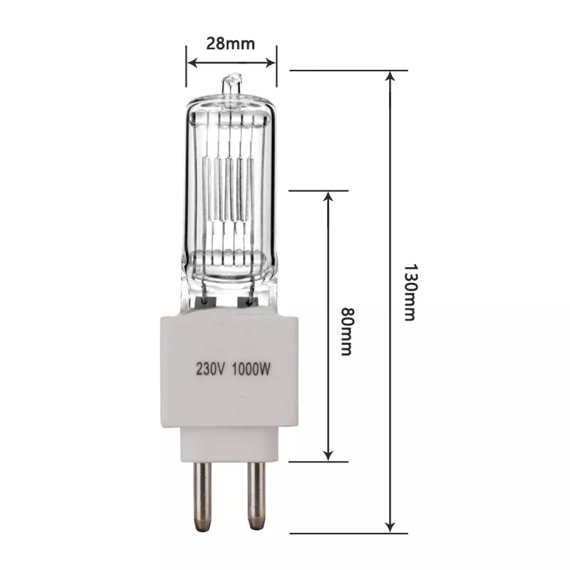 230V 1000W الكوارتز الهالوجين لمبة الكوارتز مصباح ضوء الهالوجين للإضاءة المرحلة