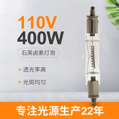 110v 400w التنغستن هالوجين مزدوجة نهاية لمبة القطار الخفيفة SFC Base 108mm
